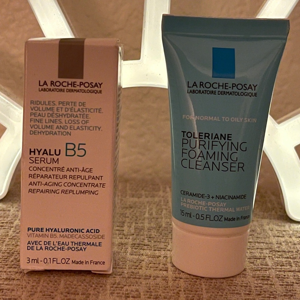 Travel La Roche-Posay Hyaluronic Acid B5 & Toleriane Purifying Foaming Face Wash